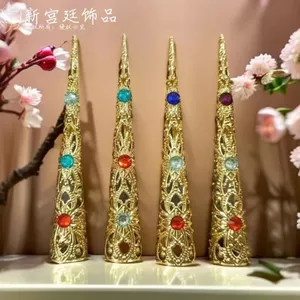Phong Cách Mới Cổ Nữ Hoàng Móng Tay Nhảy Múa Sân Khấu Hiệu Suất Kịch Cung Điện Phong Cách Chụp Ảnh Ảnh Với Kim Cương Giáp Bao 2026-7-2