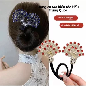 Bóng Đầu Uốn Dụng Cụ Tiện Dụng Lười Xoắn Tóc Twister Cảm Thấy Màu Xanh Tóc Xoắn Tóc Kẹp Tóc Mũ Đội Đầu Nữ ZKRU