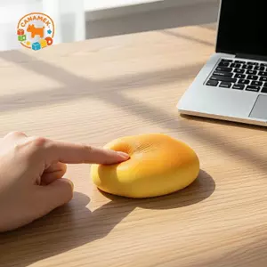 CANAMEK Không Mùi Caramel Đám Mây Bánh Mì Phục Hồi Chậm Bóp Đồ Chơi Kẹp Mềm Giải Nén Fidget Đồ Chơi Để Sử Dụng An Toàn Hàng Ngày CSF