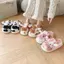 Dép xỏ ngón DELMER Nữ, Dép bò đốm dày nhung, Dép xỏ ngón thoải mái chống trượt Kawaii Dép ấm áp mùa đông thu đông