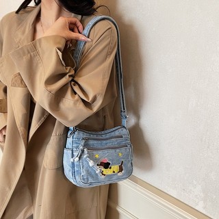 Túi đeo vai nữ, túi đeo chéo, phong cách retro thời trang Mỹ, thích hợp cho du lịch