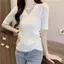 Áo len dệt kim chéo cổ chữ V mùa hè 2026 Áo len dệt kim mỏng vừa vặn hơn trông giản dị Màu trơn phù hợp Phong cách cơ bản Bên trong Áo khoác ngoài nữ