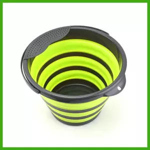 Xô tròn có thể gập lại có tay cầm Hộp đựng nước tiết kiệm không gian ngoài trời 4L / 10L cho ô tô wipqsvn