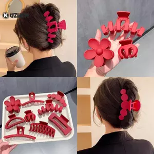 KUZHEN 8 Cái / bộ Kẹp Móng Vuốt Tóc Phụ Kiện Với Nhiều Phong Cách Lớn Grabber Cá Mập Kẹp Cho Tóc Thi Cho Nữ Chống Trượt HOT