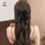 Shine Kim Cương Giả Ren Vải Nơ Kẹp Tóc Cá Mập Vuốt Tóc Cho Nữ Thời Trang Tính Khí Phụ Kiện Tóc [Mina]