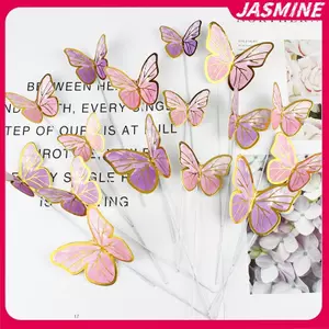 JASMINE 10 Cái / bộ Bướm Bánh Toppers Tiệc Cưới Dụng Cụ Nướng Bánh Sinh Nhật JASMINE
