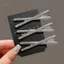 PNPIA- 3 Chiếc Bạc Kim Loại Dubill Kẹp Nữ Kẹp Tóc Bên Nổ Nữ Nữ Barrettes Phụ Kiện Tóc
