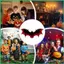 Đồ trang trí dơi cho Halloween Acrylic Đồ dùng dự tiệc chịu thời tiết ngộ nghĩnh Đồ trang trí Halloween Bát Nghệ thuật treo tường cho jiwvn