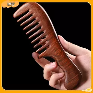 VFZ Gỗ Đàn Hương Tự Nhiên Hairbs Chống Tĩnh Điện Woodenb Máy Mát Xa Răng Rộng Dài Detangle Gỗ Đàn Hương Chăm Sóc Tóc Quà Tặng Hộ Gia Đình Louislifecool