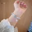 JULYHOT Mắt Mèo Opal Pha Lê Xanh Kho Báu Ngôi Sao Ánh Trăng Vòng Tay Nữ Trang Sức Dự Tiệc Phụ Kiện Massivedeals