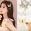 Kẹp Tóc Bướm Di Chuyển Cho Bé Gái Trẻ Em Lắc Di Chuyển Cánh Top Kẹp Nổ Kẹp Ngọc Trai sel Kẹp Tóc Hợp Kim DIY Phụ Kiện Tóc [Mina]