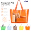 Túi đeo vai CQCJ, Túi trong suốt PVC rắn, Túi lưu trữ tái sử dụng màu thạch du lịch ngoài trời