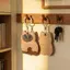 THEGIRL8B Pu Da Mèo Mặt Dây Chuyền, Móc Treo Hoạt Hình Động Vật Móc Khóa, Nhiều Màu DIY Handmade Sáng Tạo Thẻ Truy Cập Bao Túi Trang Trí