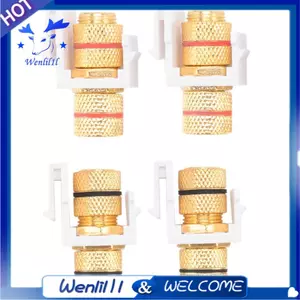 Jack cắm Banana Jack Binding Post Jack Chèn nhẫn đen và đỏ, Loại loa âm thanh, 2 cặp / 4 gói