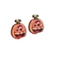 Bộ 5 Đôi Halloween Sáng Tạo Ngộ nghĩnh Bằng Gỗ Dễ Thương In Hình Bí Ngô Cảm Xúc Gói Bông Tai