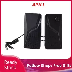 Apill 2 Chiếc Loa Máy Tính 2.0 Kênh Cổng USB Chơi Game Âm Thanh Nổi Cho Laptop 3.5 Mm Aux Núm Điều Chỉnh Âm Lượng 702
