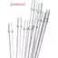 10 Chiếc Ống Hút Nhựa Lấp Lánh Trắng 9 Inch Ống Hút Uống Cứng Có Thể Tái Sử Dụng Dài Cho Cốc Cốc Cốc Chai