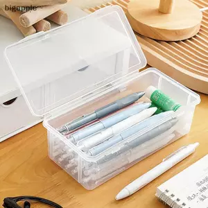 Bigapple 1 Hộp Bút Chì Nhựa Dung Tích Cực Lớn Ổn Định Trong Suốt Hộp Bút Chì Đồ Dùng Văn Phòng Hộp Sắp Xếp Lưu Trữ RDG