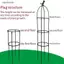 Ziyulinyuk 1 Bộ Cây Leo Trellis Lồng Hỗ Trợ Sân Vườn Cho Hoa Cây Hỗ Trợ Khung Trellis Leo DIY Cây Nho Hoa Đứng Nồi VN