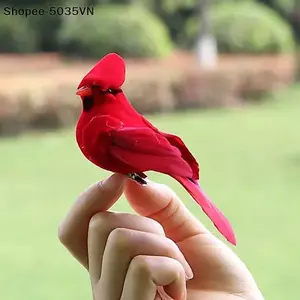 {AKIN} 2 / 4 / 6 Chiếc Tượng Chim Đỏ Trang Trí Sân Vườn Nhà Mô Phỏng Chim Lông Vũ Có Kẹp Cho Sân Vườn Trang Trí Cây Thủ Công {a}