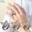 Nhẫn bướm JVSUB, Phụ kiện trang sức Quà tặng Nhẫn cổ điển, Đồ thủ công thời trang Trang trí ngón tay không phai màu