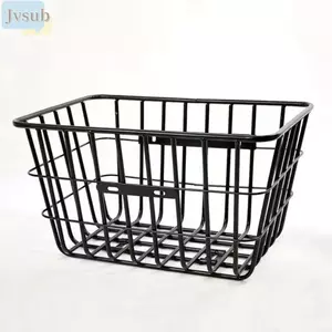 Giỏ đựng đồ phía sau JVSUB, Giỏ đựng xe đạp dung tích lớn kiểu treo, Giỏ treo xe đạp gắn phía sau bằng kim loại bền bỉ Đi xe đạp
