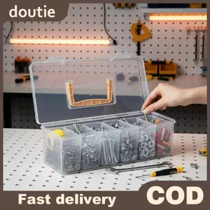 Hộp lưu trữ dụng cụ phần cứng Doutie Hộp đựng trong suốt nhiều ngăn cho ốc vít Móng tay và ốc vít trong xưởng nhà để xe VN