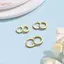 HFSHY 2 Cái / cặp Kim Loại Chịu Mòn Tối Giản Pha Lê Zirconia Vòng Bông Tai Vàng Màu Bạc Huggie Sụn Bông Tai Xuyên Trang Sức VN