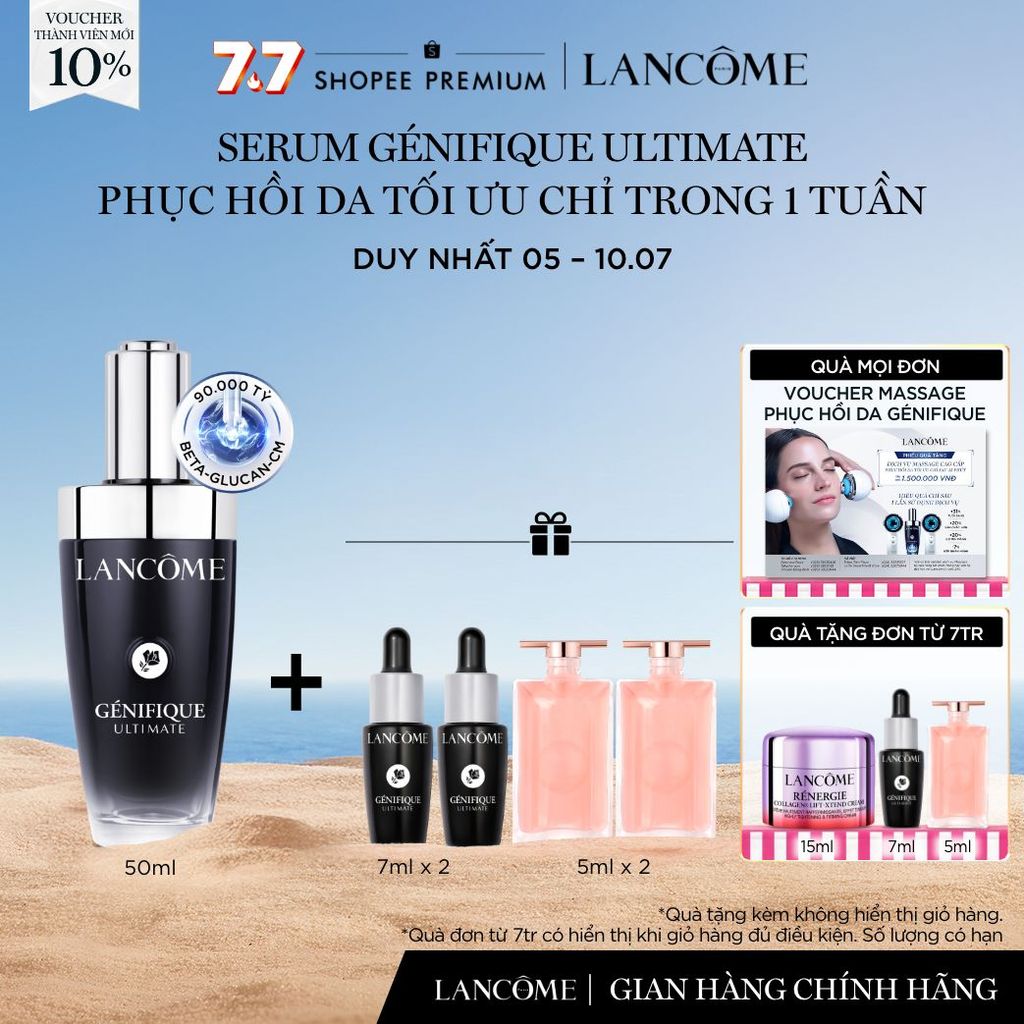 Serum Phục Hồi Da Tối Ưu Trong 1 Tuần Lancome Genifique Ultimate 50ml