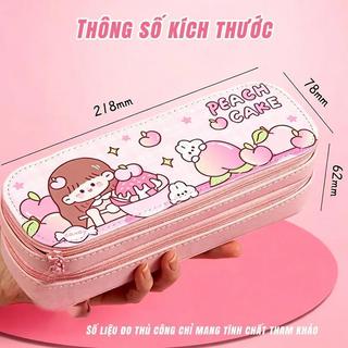 Túi Đựng Bút Dụng Cụ Học Sinh Hộp Đựng Bút Dung Lượng Lớn Hoạt Hình 2 Ngăn Đồ Dùng Học Tập Cho Bé Gái