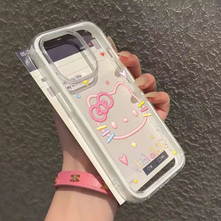 Cho IPhone17/16/15/14/13/12/11 Pro Max Chất Liệu TPU Mềm Mại, Thời Trang Dễ Thương Macaron Mẫu Hello Kitty