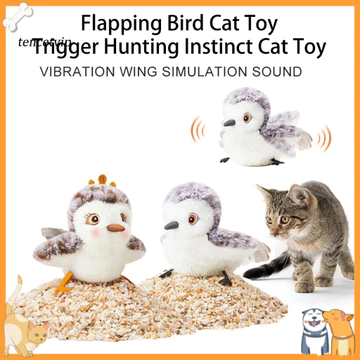 Vip Rung Cảm Ứng Đồ Chơi Mèo Vuốt Chim Mèo Đồ Chơi Vuốt Cánh Đồ Chơi Mèo Sang Trọng Chirping Đồ Chơi Mèo Với Âm Thanh Thực Tế Bay Kích Hoạt Cảm Ứng Cho Trong Nhà Cho Đông Nam
