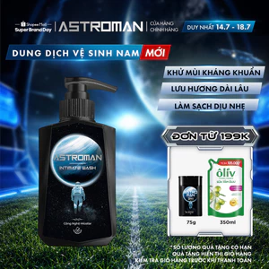 Dung Dịch Vệ Sinh Nam ASTROMAN 120ML Dịu Nhẹ, Kháng Khuẩn, Mùi Hương Nhẹ Nhàng