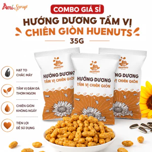 Hướng Dương Tẩm Vị Chiên Giòn Huenuts 35g, Ăn Vặt Thơm Ngon Giòn Tan Không Cần Bóc Vỏ