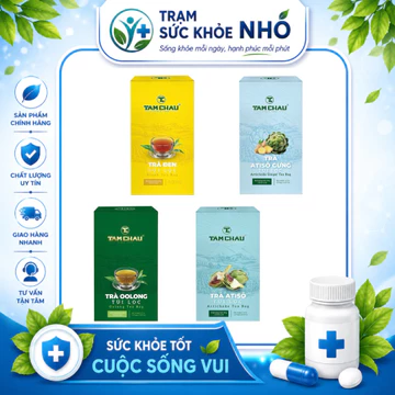 [COMBO 5 HỘP] Trà Tâm Châu Túi Lọc 50g - Trà Đen / Atiso / Oolong / Atiso Gừng