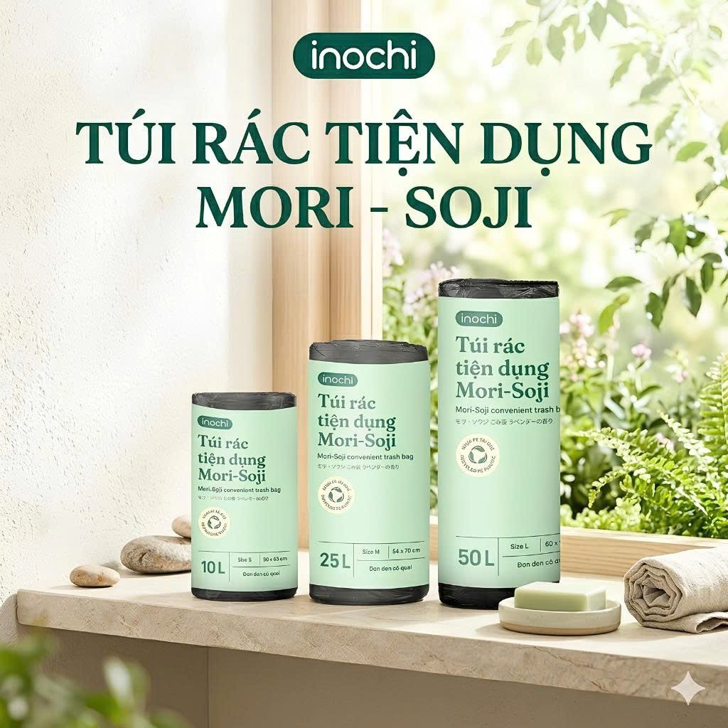 Túi Rác Tự Hủy Sinh Học Inochi Mori Soji Dẻo Dai Chịu Lực Tốt Nhiều Size Thân Thiện Môi Trường