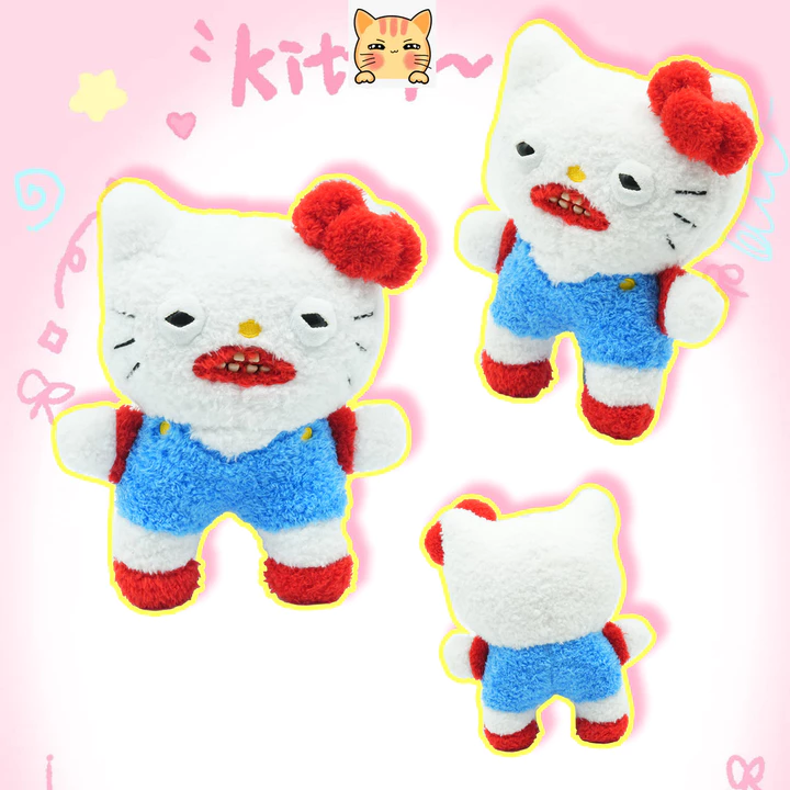 BCT✨COD✨ Kitty Sang Trọng Đồ Chơi Răng Xấu Xí Mèo Nhồi Bông Búp Bê Thiết Kế Dễ Thương Kitty Plushie Ngộ nghĩnh Độc Đáo Lạ Mặt Mèo Plushie Sưu Tập Mới Lạ Gag Quà Tặng