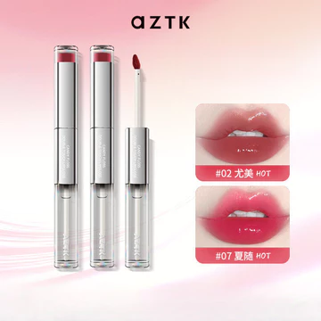 ✨Aztk Đôi Đầu Môi Glaze Son Môi Nữ Thu Đông Dưỡng Ẩm Môi Không Phai Màu Hoặc Dính Vào Cốc Son Màu Trơn Bùn Son Frozen Lip Glaze