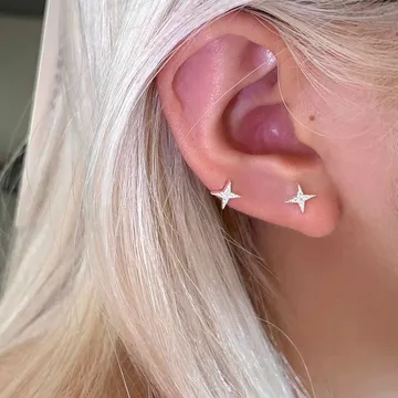 Bông Tai Bông Tai Bông Tai Bông Tai Bông Tai Bông Tai Bông Tai Zircon Ngôi Sao Bông Tai Chữ Thập Tinh Tế Nhỏ Ngủ Miễn Phí Chọn Bông Tai Cao Cấp Niche Bông Tai Phù Hợp Với Nữ 8.12 DD