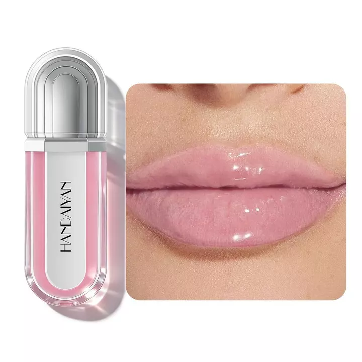 Son bóng 3D Hydra Lip Gloss Plumping & Hydrating, Son bóng thủy tinh có độ bóng cao, Son bóng dưỡng ẩm không dính với chiết xuất gừng, Trang điểm môi làm đầy đặn cho môi nhìn đầy đặn (#01 Pha lê