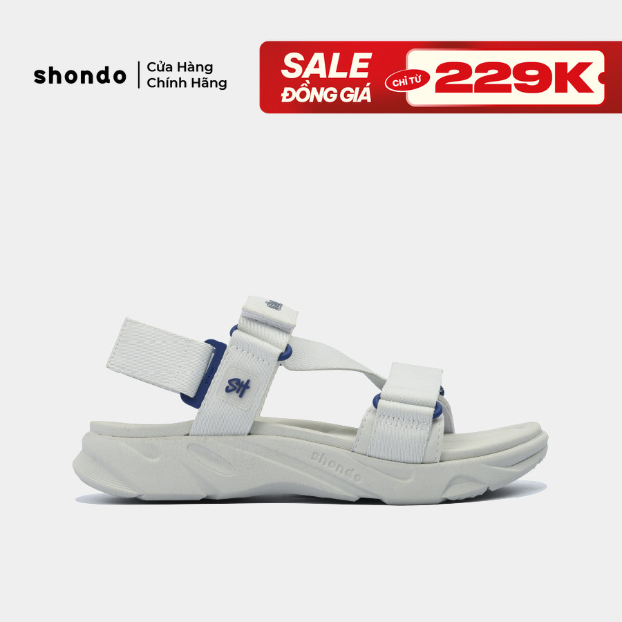 Giày sandal Shondo F8 Ver.2 màu xám rêu