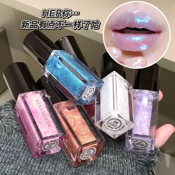 HERORANGE ~ HERORANGE Shining Lip Gloss Pearly Fine Flashing Water Gloss Mirror Toot Lip Clear Water Gloss Lip Gloss