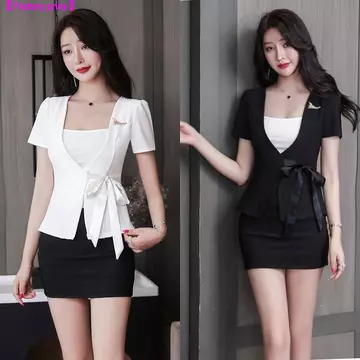 [Vận chuyển nhanh tại nhà máy] Y tế Kỹ thuật viên bảo hộ lao động Đồng phục tiếp viên Xuân hè Slim-fit Nhìn mỏng hơn Trị liệu chân Cửa hàng tắm chân Quần áo bảo hộ lao động Nữ gợi cảm Nhanh chóng