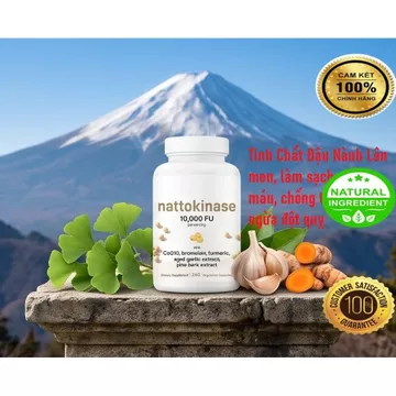 Viên Nattokinase 10,000 FU, Bổ Sung Sức Khỏe Tế Bào, Tăng Cướng Sức Khỏe Tim Mạch, Chống Đột Quỵ_RẤT RẺ|Y