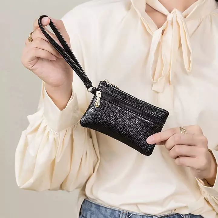 HH Nữ Ví Mini Da PU Nữ Ví Đựng Thẻ Ví Đựng Tiền Xu Ví Ngắn Ví Nhỏ Dây Kéo Móc Khóa Túi Ly Hợp Ví TH – 4