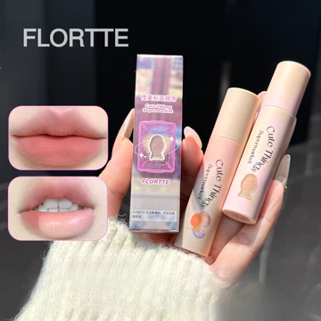 FLORTTE Monster Beauty Series Kem Sữa Lip Cream Lip Glaze Base Lip Mud Lâu trôi Dưỡng ẩm và phai màu Lip Lines Lip Cream Matte Lip Gloss