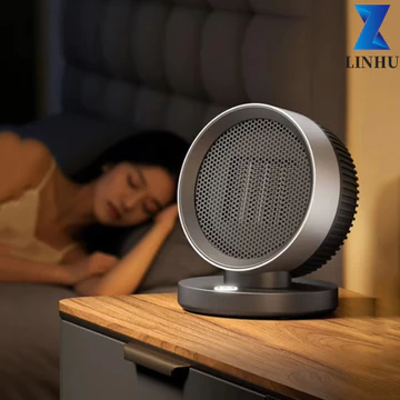 Quạt sưởi điện LINHU, Nhiều cài đặt nhiệt Chế độ quạt Máy sưởi không gian, Bảo vệ quá nhiệt di động Bảo vệ quá nhiệt 500W Máy sưởi không gian PTC Sử dụng phòng ngủ