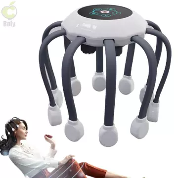 Máy mát xa móng vuốt ROLY Tám móng vuốt, Máy mát xa đầu điện giảm căng thẳng Bạch tuộc, Máy mát xa trị liệu di động Máy mát xa da đầu miễn phí để thư giãn căng thẳng đau nửa đầu