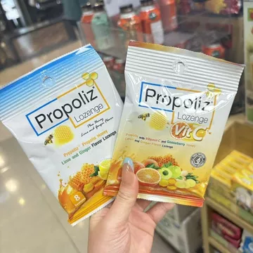 Thái Lan Propoliz Brazil Xanh Keo ong Họng Viên ngậm Khô Họng Ngứa Họng Giáo Viên Bảo Vệ Họng 9-17-22