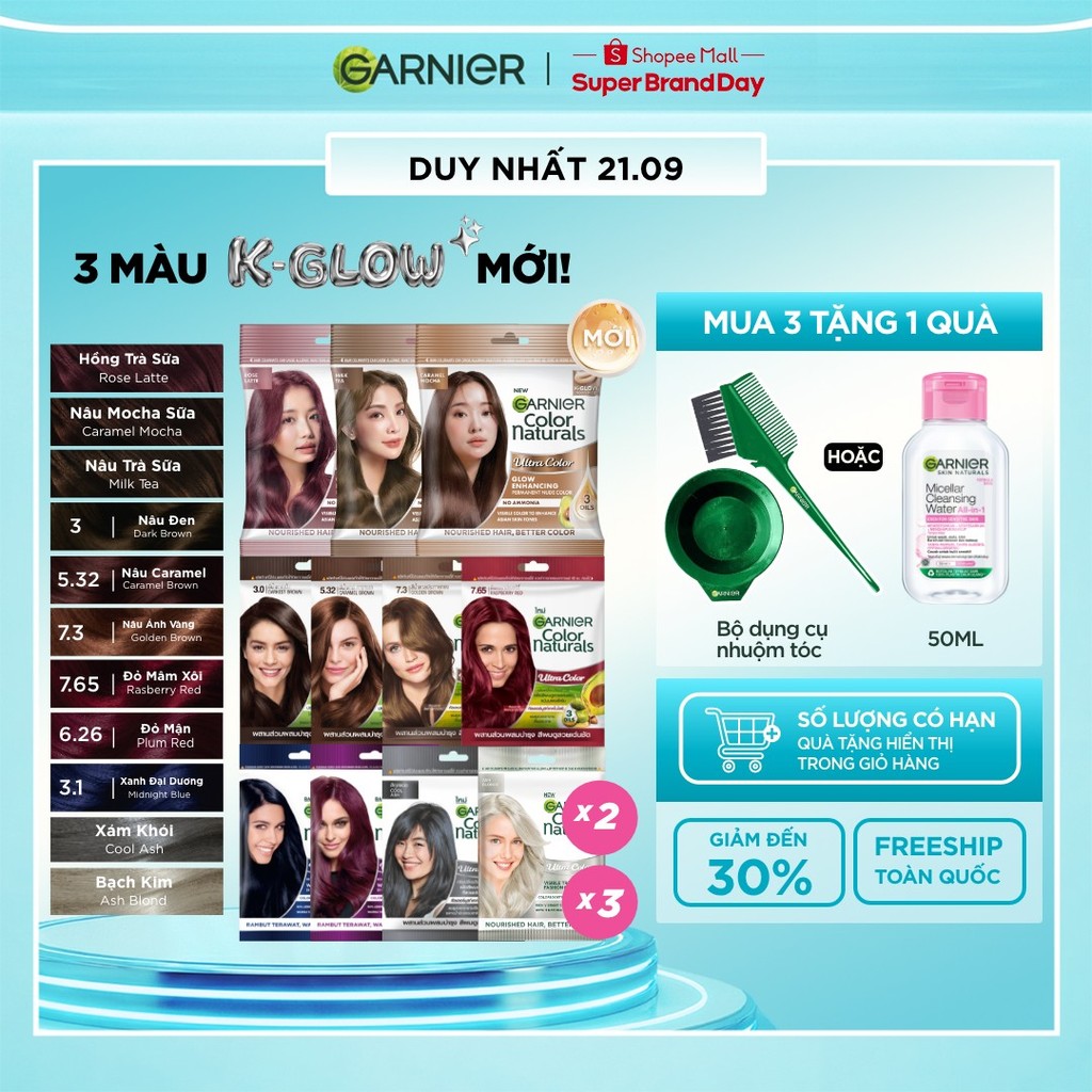 [CÓ MÀU MỚI] Kem Nhuộm Tóc Tại Nhà Màu Thời Trang - Garnier Color Naturals Ultra Colors - 8 Màu Nhuộm Thời Trang